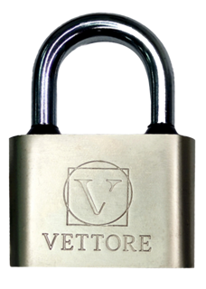 Замок навесной VETTORE ТЛ-БЗ 4-070 (сталь, закругленной формы, 4 ключа) SN (Сатин) (блистер)