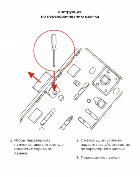 переворачивание язычка 410